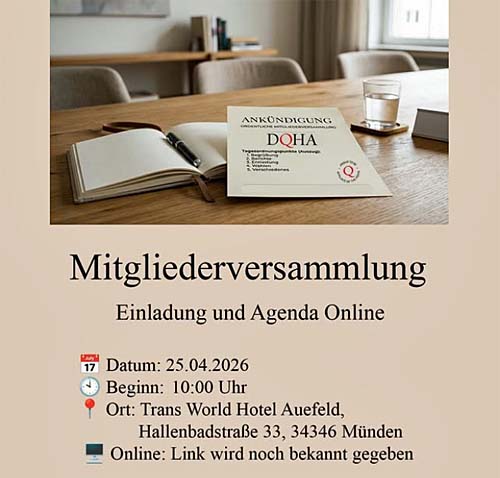Einladung zur DQHA-Mitgliederversammlung © DQHA